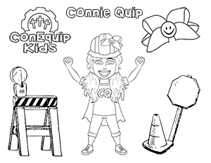 conequip kids coloring - Connie Quip