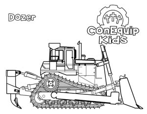 ConEquip Kids Construction Coloring dozer