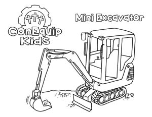 ConEquip Kids Construction Coloring m</a>ini excavator