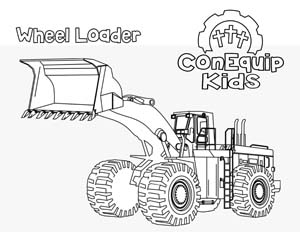 ConEquip Kids Construction Coloring whe</a>el loade</a>r