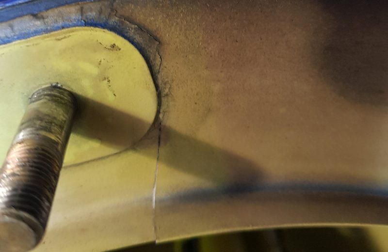 Cracked Boom Welding Tips