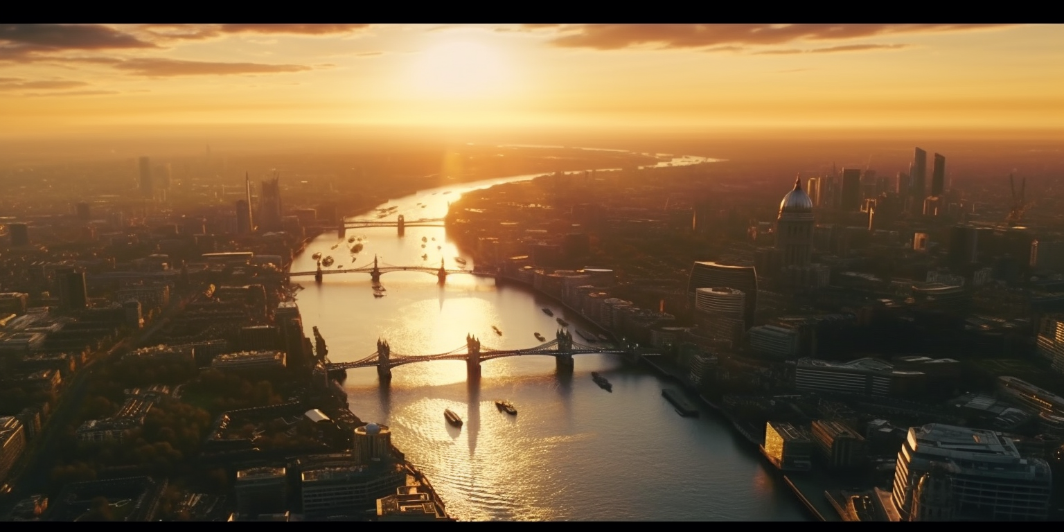AI Generated London at Sunset
