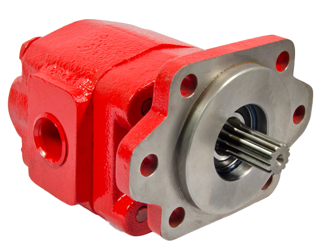 A heavy equipment gear pump