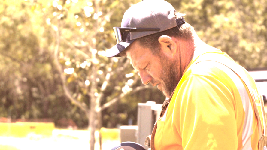 America's Hardest Worker - working as a land surveyor