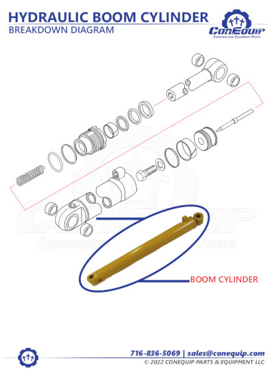  excavator boom cylinder diagram