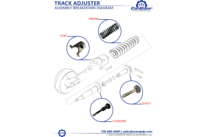 A diagram of a track adjuster spring assembly