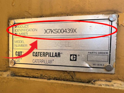 Locating a serial on construction equipment
