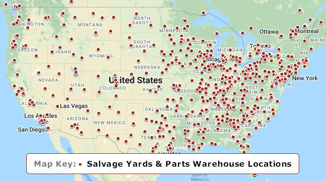 Salvage Yard USA Map